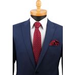 Kravatkolik KK4932 Bordo Puantiye Desen Mendilli Klasik Kravat