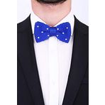 Kravatkolik ÖR05 Mavi Beyaz Örgü Papyon