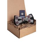 Kravatkolik P1149 Siyah Bej Ekose Desen Papyon