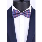 Kravatkolik P182 Lacivert Ekose Desen Papyon
