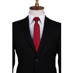 Kravatkolik SK7588 Koyu Kırmızı Nokta Desen Slim Kravat