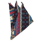 Kravatkolik SPS151 Çok Renkli Motif Baskılı İpek Mendil