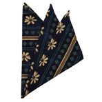 Kravatkolik SPS248 Lacivert Motif Baskı İpek Mendil