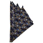 Kravatkolik SPS290 Lacivert Motif Baskılı İpek Mendil