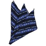 Kravatkolik SPS309 Lacivert - Kahve Motif Baskılı İpek Mendil