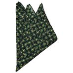 Kravatkolik SPS368 Lacivert Motif Baskılı İpek Mendil