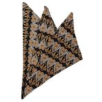 Kravatkolik SPS383 Siyah Motif Baskılı İpek Mendil