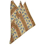 Kravatkolik SPS424 Sarı Motif Baskılı İpek Mendil