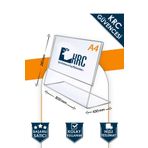 KRCDİJİTAL A4 L Tipi Yatay Masa Üstü Şeffaf Pleksi Föylük / Broşürlük - 1adet - 210mm X 300mm