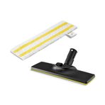 Kärcher Orijinal Set Zemin Başlığı ve Mikrofiber Bez Easyfix Buharlı Temizleyici Kärcher SC ile Uyumlu - Zeminler için, Her türlü Yüzey için Uygun, Makinede Yıkanabilir, Beyaz