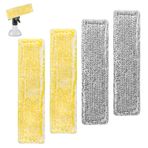 Kärcher pencere süpürgesi aksesuarları için 4 adet yedek ped, Kärcher pencere temizleyici için mikrofiber silme kılıfı, yedek parça, pencere temizleme paspası kılıfı, WV2 WV5 için uygundur (sarı ve