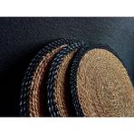 KRD Home Bambu Amerikan Servis Hasır Supla Elde Örme 6 Adet - 30 x 35 cm - Açık Kahverengi