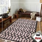 Kreasyon Halı 9236 Çizgili Jutt Vizon 200x290 cm Salon Halı