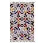 Kreasyon Halı 9238 Çiçek Floral Jutt Vizon 200x290 cm Salon Halı
