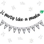 Kreatwow Panda Parti Afiş Süslemeleri Panda Gibi Panda Afiş Panda Flama Afiş Panda Tema Doğum Günü Partisi Asılı Çelenk Panda Bambu Doğum Günü Panda Parti Afiş Hayvan Tema Çocuk Doğum Günü