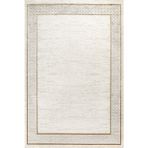 Krem Çerçeveli Pamuk Makinada Yıkanabilir Kaymaz Taban Dijital Makine Baskı Salon Halı-I-Krm_Moment-004A-100x300