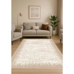 Krem Dijital Baskı Salon Halısı Kaymaz Tabanlı Yıkanabilir Halı Yolluk - 100 x 300 cm
