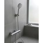 Krem Duş Başlığı Seti 4 Kademeli El Duşu Spiral Hortumlu Banyo Seti - 000-Siyah