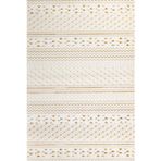 Krem Figürlü Pamuk Makinada Yıkanabilir Kaymaz Taban Dijital Makine Baskı Salon Halı-I-Krm_LotusPlus-8582A-80x250