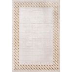 Krem Geometrik Pamuk Makinada Yıkanabilir Kaymaz Taban Dijital Makine Baskı Salon Halı-I-Artemis_Ariana-6304A-300x400