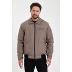 Krem Içi Kalın Kürklü Klasik Yakalı Rüzgar ve Su Geçirmez Mont&kaban - 2XL