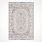 Krem Klasik Etnik Modern Desenli Kolay Temizlenen Yumuşak Makine Salon Halı-I-Cr-Damla-DF05-300x400