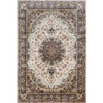 Krem Klasik Pamuk Makinada Yıkanabilir Kaymaz Taban Dijital Makine Baskı Salon Halı-I-Artemis_Silk-5158A-120x450