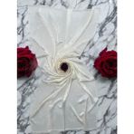 Krem Lalezar Desen Kadın Şal - 80 x 200 cm - Krem Rengi