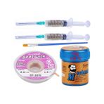 Krem Lehim Sıvı Lehim Mchanc Solder Paste 42GR 138C Lehim Emme Temizleme Teli 2,0mm 5/1 Arada