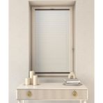Krem Plise Katlanır Cam Balkon Perdesi - Ofis Perdesi - Mutfak Perdesi - Salon Perdesi - - 110 x 250 cm