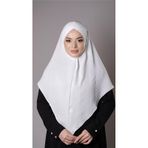 Krem Pratik Hazır Geçmeli Tesettür Eşarp Aerobin Kumaş Çapraz Hijab 2307_40