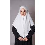 Krem Pratik Hazır Geçmeli Tesettür Eşarp Aerobin Kumaş Düz Hijab 2309_40