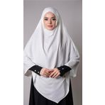 Krem Pratik Hazır Geçmeli Tesettür Eşarp Medine İpeği Bağcıklı Çift Katlı Sufle Hijab 2302_40