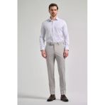 Krem Rengi Esnek Yandan Cepli Slim Fit Classic Pantolon 1003250106