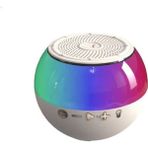 Krem Renk Işıklı Kablosuz Mini Hoparlör Speaker Multımedıa Type-C Sarjlı Kablosuz Mini Oval Hoparlör - Siyah - Gri