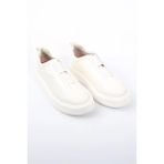Krem Slip-On Erkek Ayakkabı Bağcıksız Kalın Taban Günlük Model