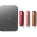 Kremi Kiss&blush 3lü Set Metal Kutu Renkli Vegan Allık Ruj Göz Farı Uzun Süre Kalıcı Makyaj