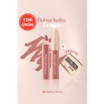 Kremsi, Kalem Şeklinde Renkli Dudak Balmı & Kalemtıraş CLIO Butter Balm Crayon 005 Gallery Brown