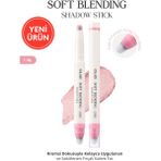 Kremsi, Kolayca Uygulanan ve Sabitlenen Fırçalı Kalem Far CLIO Soft Blending Shadow Stick (G302) - G302 Kitten Pink
