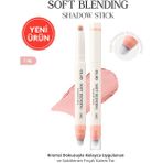 Kremsi, Kolayca Uygulanan ve Sabitlenen Fırçalı Kalem Far CLIO Soft Blending Shadow Stick (S102) - S102 Favorite Peach