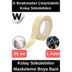 #Krepkağıt İz Bırakmadan Çıkartılabilir Isıya Dayanıklı Kolay Sökülebilen Maskeleme Boya Bant 1 Adet