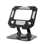 KRESHU Metal Ergonomik Döndürme Taşınabilir Tablet PC Standı | Katlanabilir Ayarlanabilir 360 Döner Masaüstü Ipad | Telefon | Ofis için Tablet Tutucu | Ev Rafı | Yatak | Araba (1 Adet)