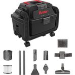 Kress KH035.9 20Volt 250W/17Kpa Kömürsüz Flexi Esnek Hortumlu Profesyonel Şarjlı Islak/Kuru Süpürge & Üfleme (Akü Dahil
