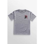Kretas Gri Tişört Helmet Kask Spartan Samuray Savaşçı Kılıç Baskılı Unisex T-Shirt