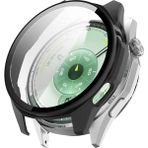 Kreton Huawei Watch Gt6 46MM ile Uyumlu Kasa ve Ekran Koruyucu 360 Tam Koruma Silikon Kılıf - Siyah