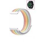 Kreton Kreton Samsung Galaxy Watch 6 Classic 43Mm / 47Mm Uyumlu Spor Kumaş Desenli Cırt Cırtlı Kordon Kayış