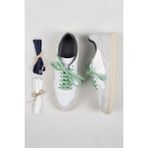Krähe Artemis Erkek Deri El Boyamalı Bağcık Ve Iki Yedek Bağcıklı Beyaz-Beyaz Sneakers