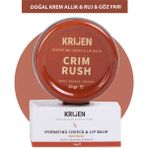Krijen Crım Rush Kırmızı Renkli Dudak & Yanak Balmı Bitkisel Krem Allık&ruj&far