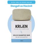 Krijen Deniz Tuzu & Okaliptus Katı Şampuan 100 gr | Mavi Kil & E Vitamini