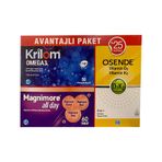Krilom Omega3 + Magnimore + Osende Vitamin D3K2 Avantajlı Paket